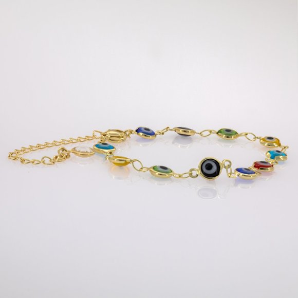 Evil Eye Bracelet - 2 chain styles - Ajustable - Picture 2 of 4